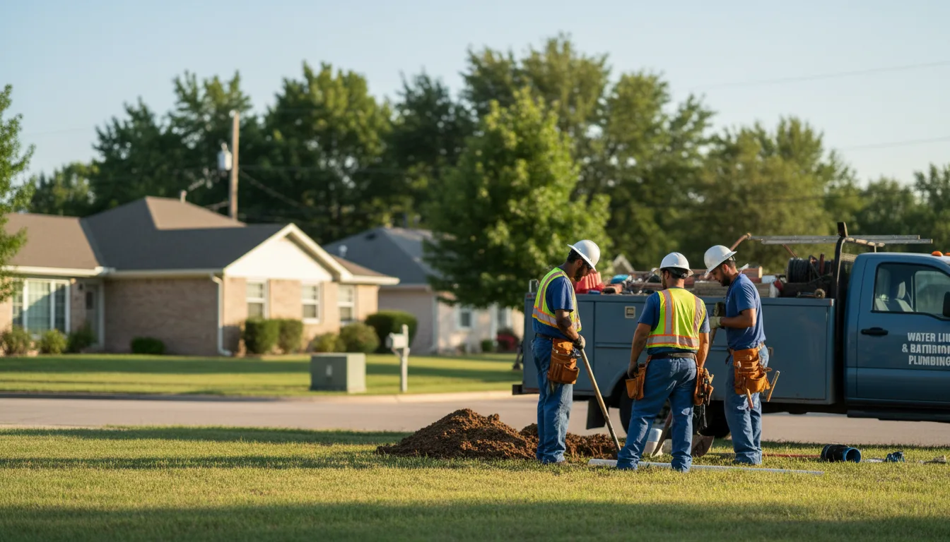 Residential water line and bathroom plumbing service in Cairo, NE
